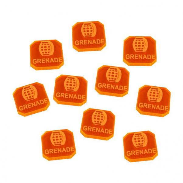 Gaslands: Grenade Tokens, Fluorescent Orange 