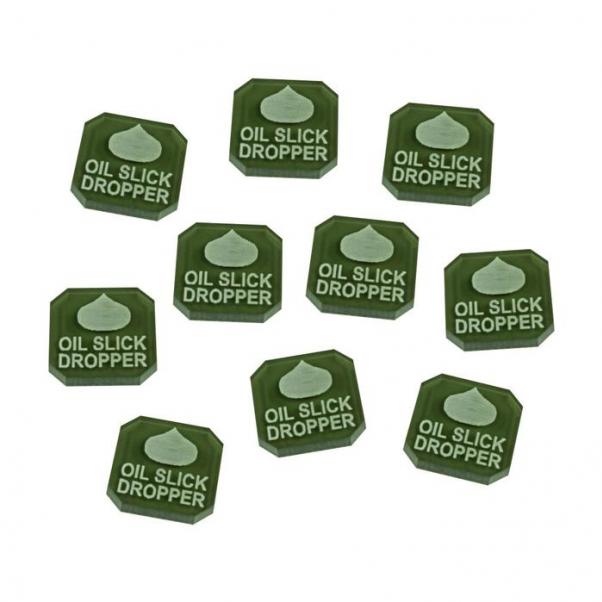 Gaslands: Oil Slick Dropper Ammo Tokens, Translucent Grey 