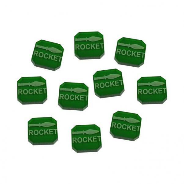 Gaslands: Rocket Ammo Tokens, Translucent Green 