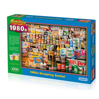 Gibsons Puzzles (1000): 1980s Shopping Basket (DAMAGED BOX) 