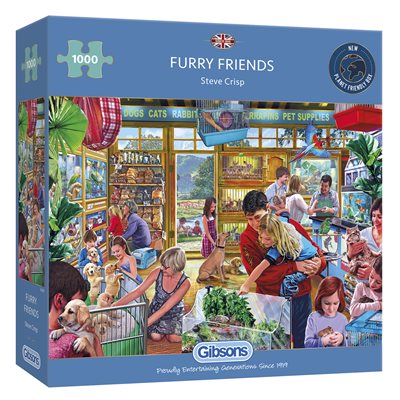 Gibsons Puzzles (1000): Furry Friends (DAMAGED) 