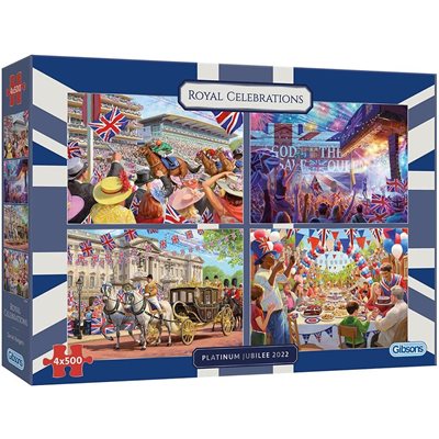 Gibsons Puzzles (500): Jubilee Royal Celebrations (4 Puzzles) (DAMAGED) 