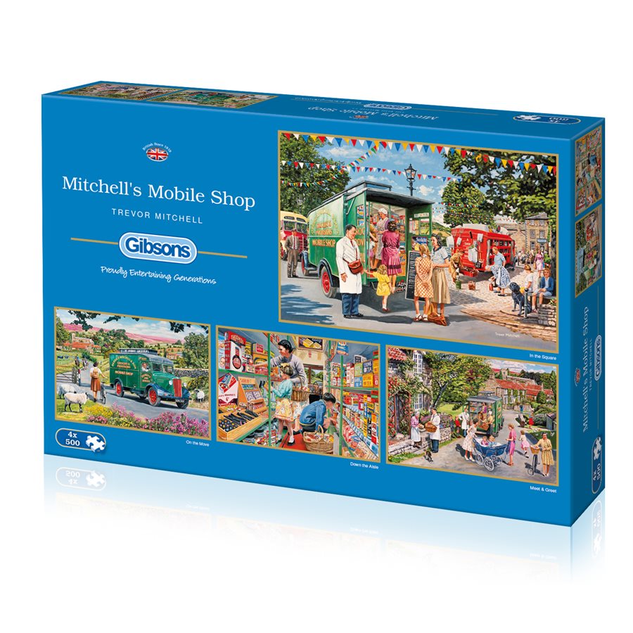 Gibsons Puzzles (500): Mitchells Mobile Shop (4 Puzzles) (DAMAGED) 