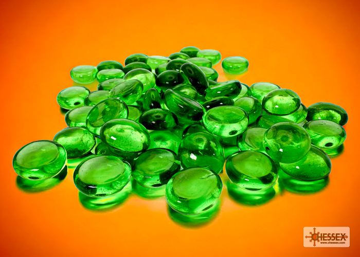 Glass Stones: Translucent Green 