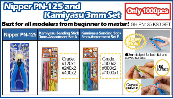 GodHand: Nipper PN-125 and Kamiyasu 3mm Set 