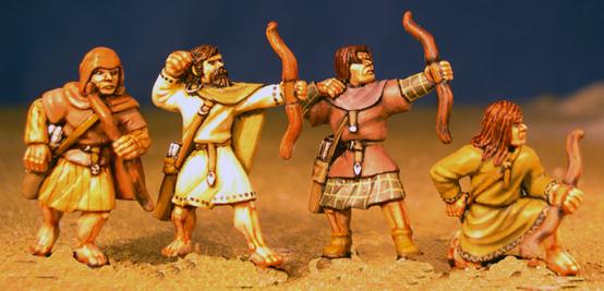 Gripping Beast 28mm Age Of Arthur: Pict- Hunters with Bows (4) 