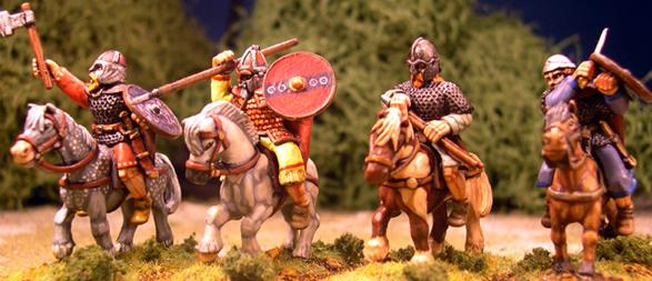 Gripping Beast 28mm Age Of Arthur: Pict- Mounted Pict Heroes (4) 