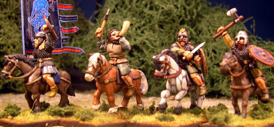 Gripping Beast 28mm Age Of Arthur: Pict- Mounted Pict Noble Command (4) 