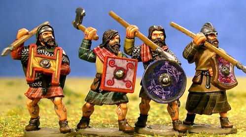 Gripping Beast 28mm Age Of Arthur: Pict- Nobles Attacking (4) 