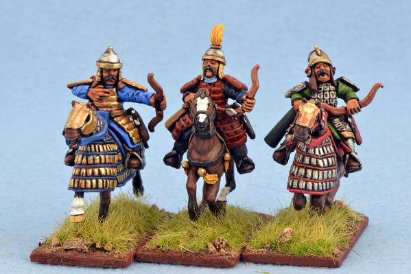 Gripping Beast 28mm Mongols: Heavy Cavalry (Archers) (3) 