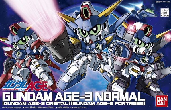 Gundam AGE SD BB372: Gundam Age-3 (Normal/Fortress/Orbital) 