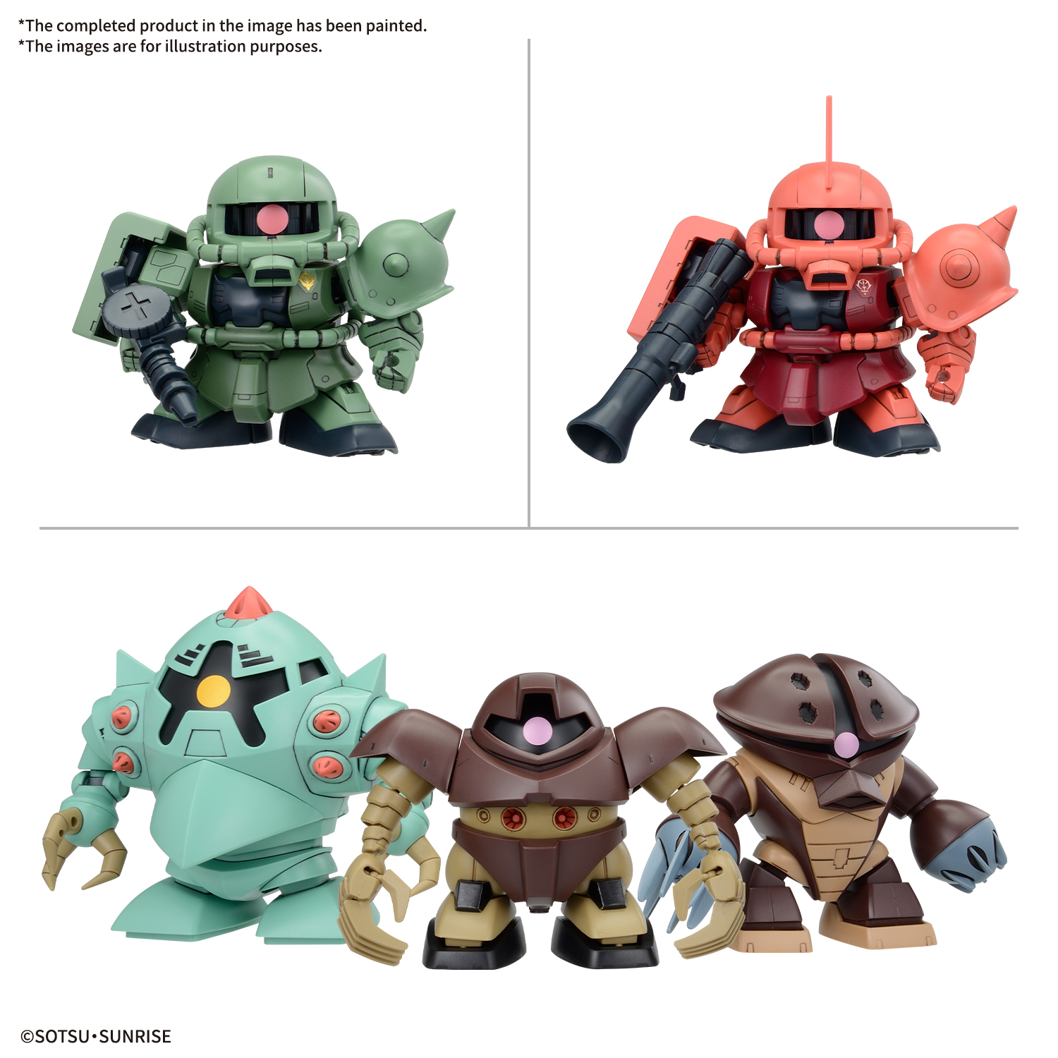 Gundam BB SENSHI MOBILE SUIT GUNDAM PRINCIPALITY OF ZEON MOBILE SUIT SET 