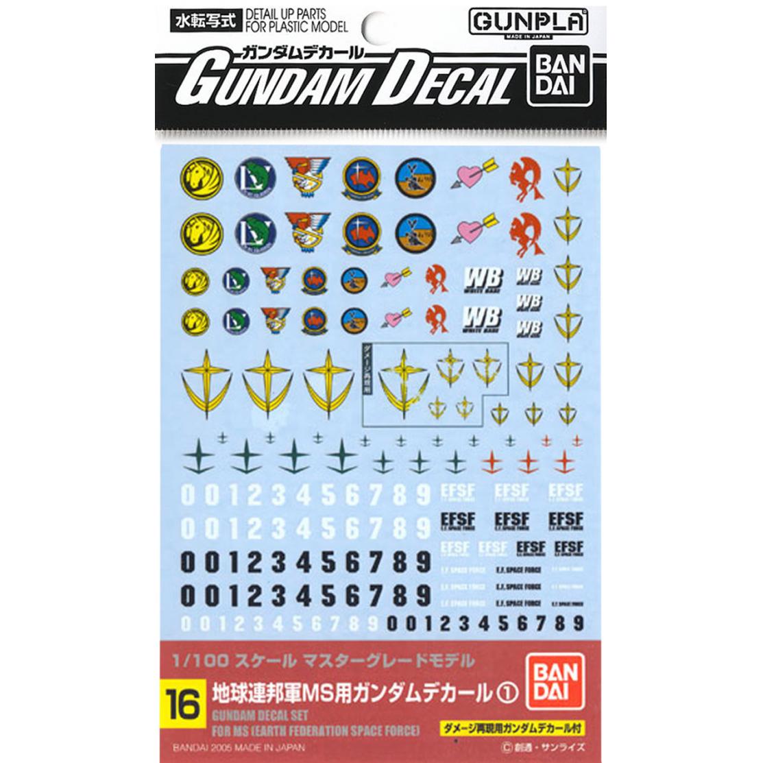 Gundam Decals #016: Earth Federation Space Force 
