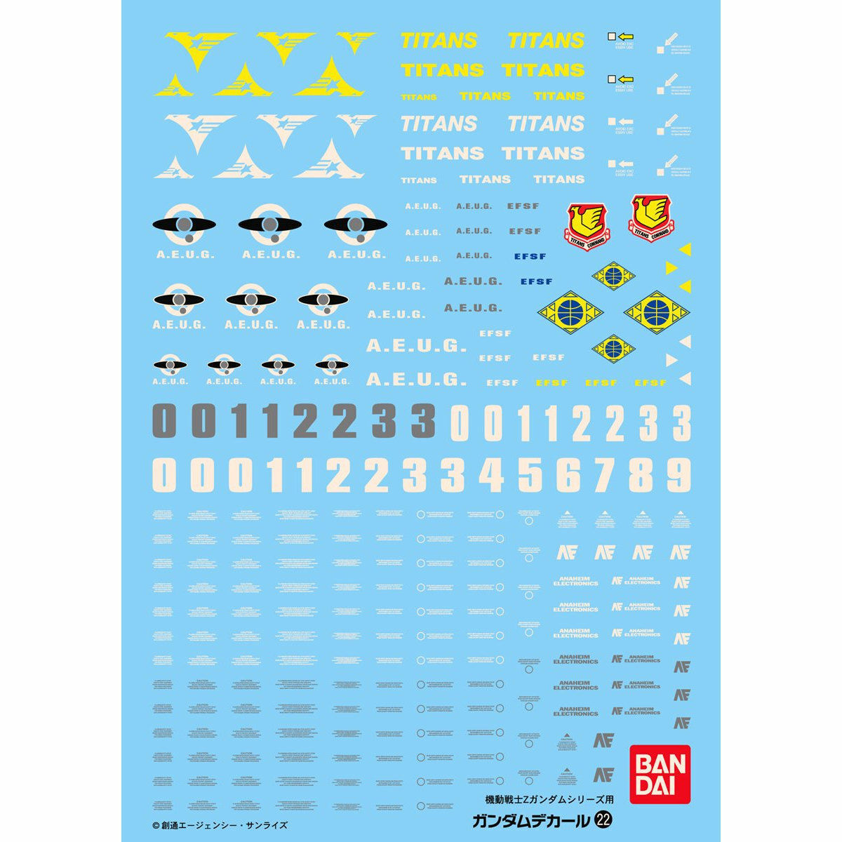 Gundam Decals #022: Zeta Gundam Series 