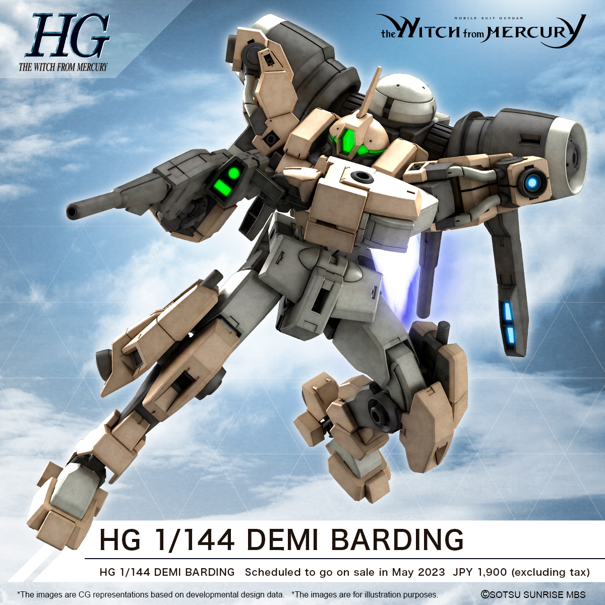 Gundam The Witch from Mercury 1/144 (HG): DEMI BARDING 