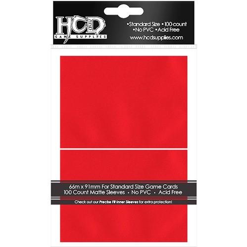 HCD Supplies Matte Sleeves (100): Red 