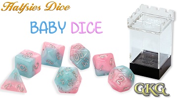 Halfsies Dice: 7 Dice Set: Baby 