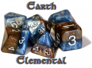 Halfsies Dice: 7 Dice Set: EARTH ELEMENTAL 