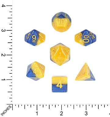 Halfsies Dice: 7 Dice Set: Kings Dice 