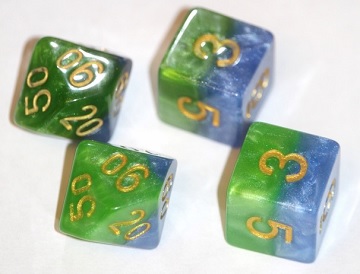 Halfsies Dice: 7 Dice Set: Mother Earth 