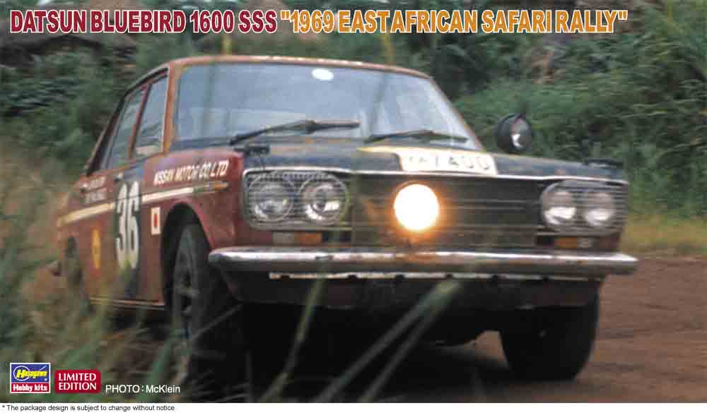Hasegawa 1/24: Datsun Bluebird 1600 SSS "1969 East African Safari Rally" 