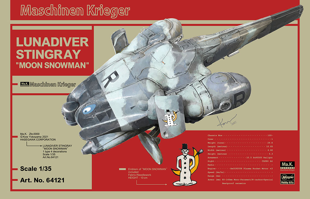 Hasegawa 1/35: Maschinen Krieger: Lunadiver Stingray "Moon Snowman" 