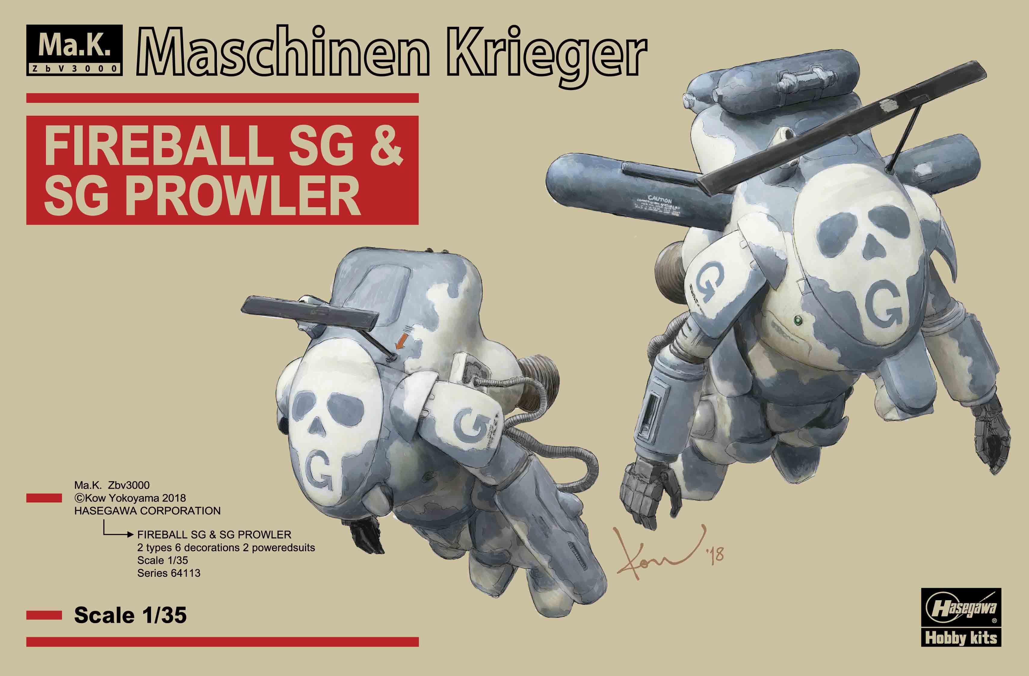 Hasegawa 1/35: Maschinen Krieger - Fireball SG & SG Prowler 