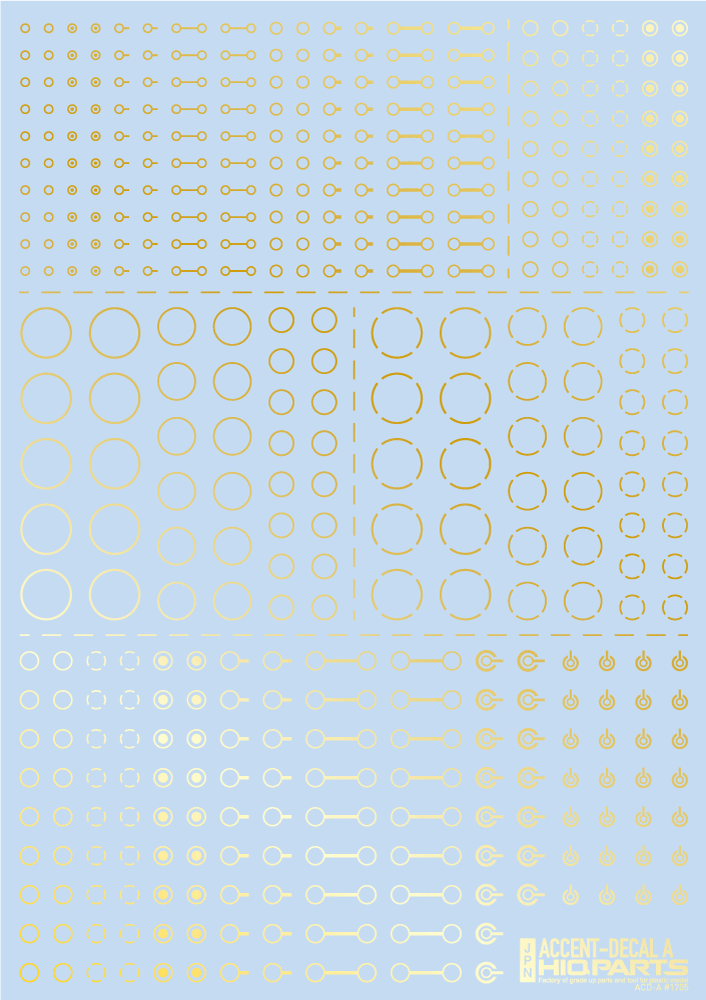 HiQ Parts: Accent Decal A - Foil Gold  
