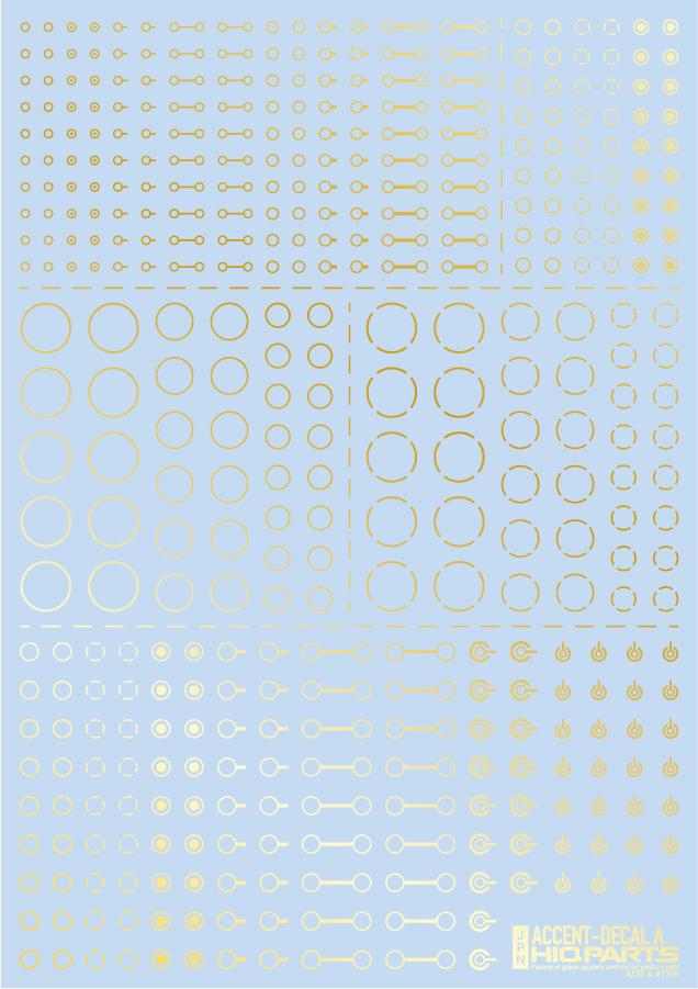 HiQ Parts: Accent Decal A - Gold 