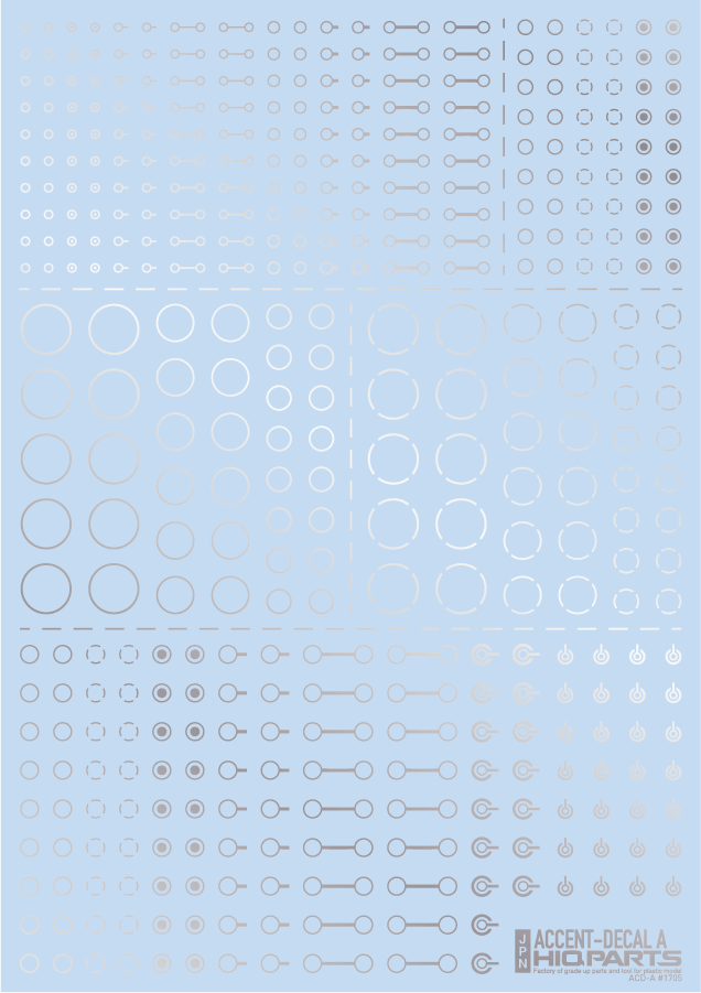 HiQ Parts: Accent Decal A - Silver 