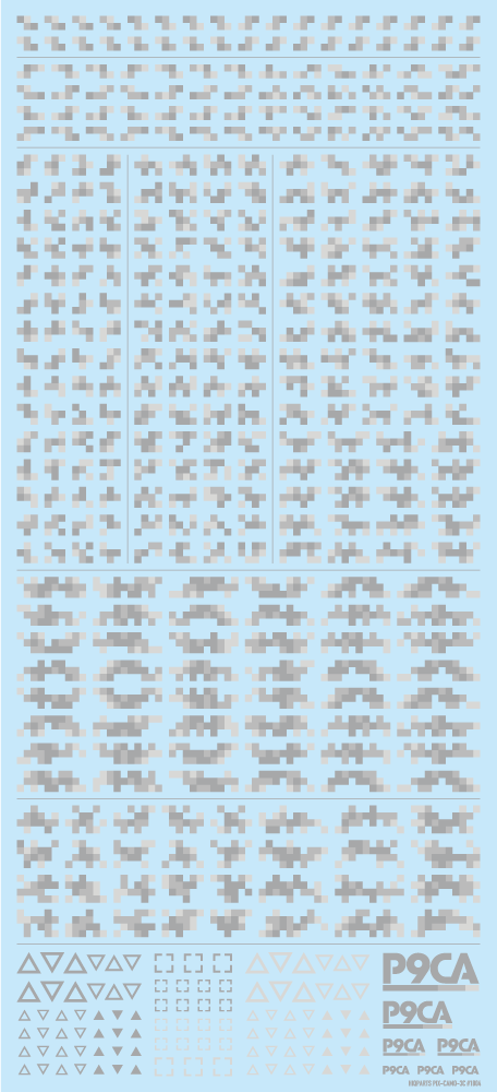 HiQ Parts: Pixel Camouflage Decal 2 - Cool Gray 