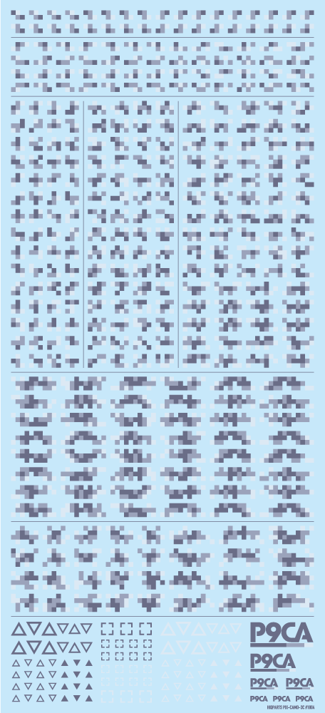 HiQ Parts: Pixel Camouflage Decal 2 - Navy Camouflage 