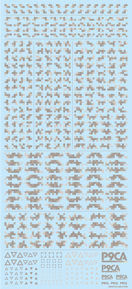 HiQ Parts: Pixel Camouflage Decal 2 - Warm Gray 