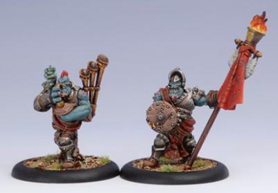 Hordes: Trollbloods (71031): Kriel Warrior Piper and Standard Unit Attachment 