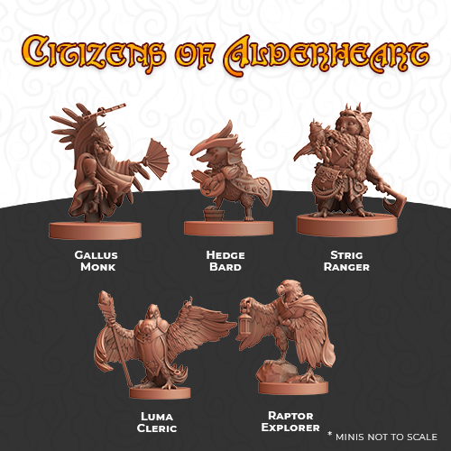 Humblewood RPG: Minis: Citizens of Alderheart 