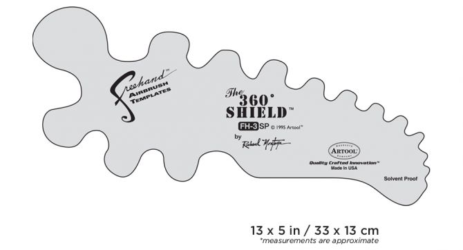 IWATA: Artool #3 The 360 Shield Freehand Airbrush Template 