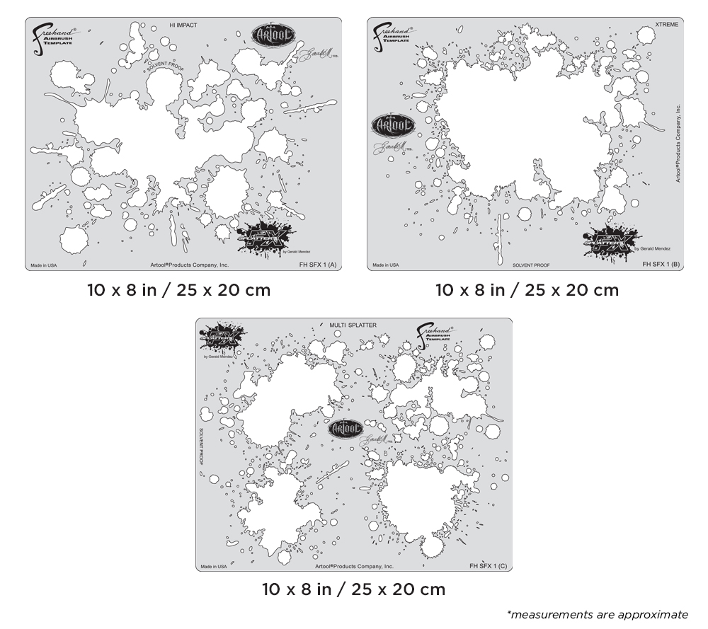 IWATA: Artool Splatter FX Freehand Airbrush Template 