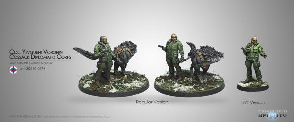 Infinity Ariadna (#574): Col. Yevgueni Voronin, Cossack Diplomatic Corps (Rifle/AP CCW) 