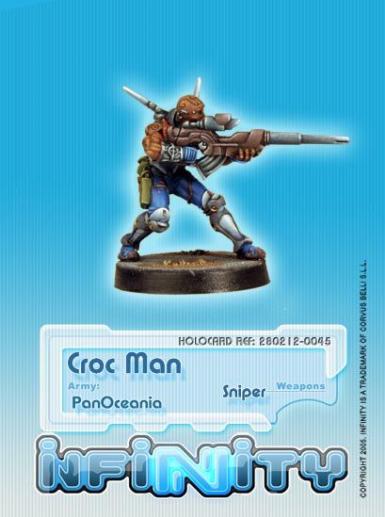 Infinity PanOceania (#045): Croc Man (Sniper) 