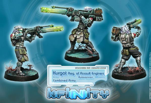 Infinity Combined Army (#308): Kurgat, Reg. of Assault Engineers (Autocannon) 