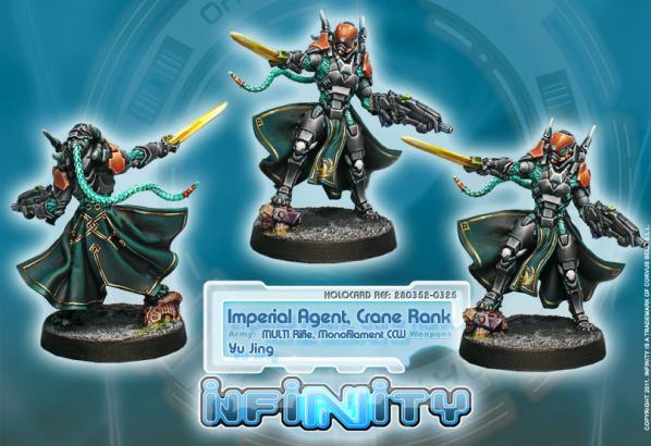 Infinity Yu Jing (#325): Imperial Agents, Crane Rank (MULTI Rifle, Monofilament CCW) 
