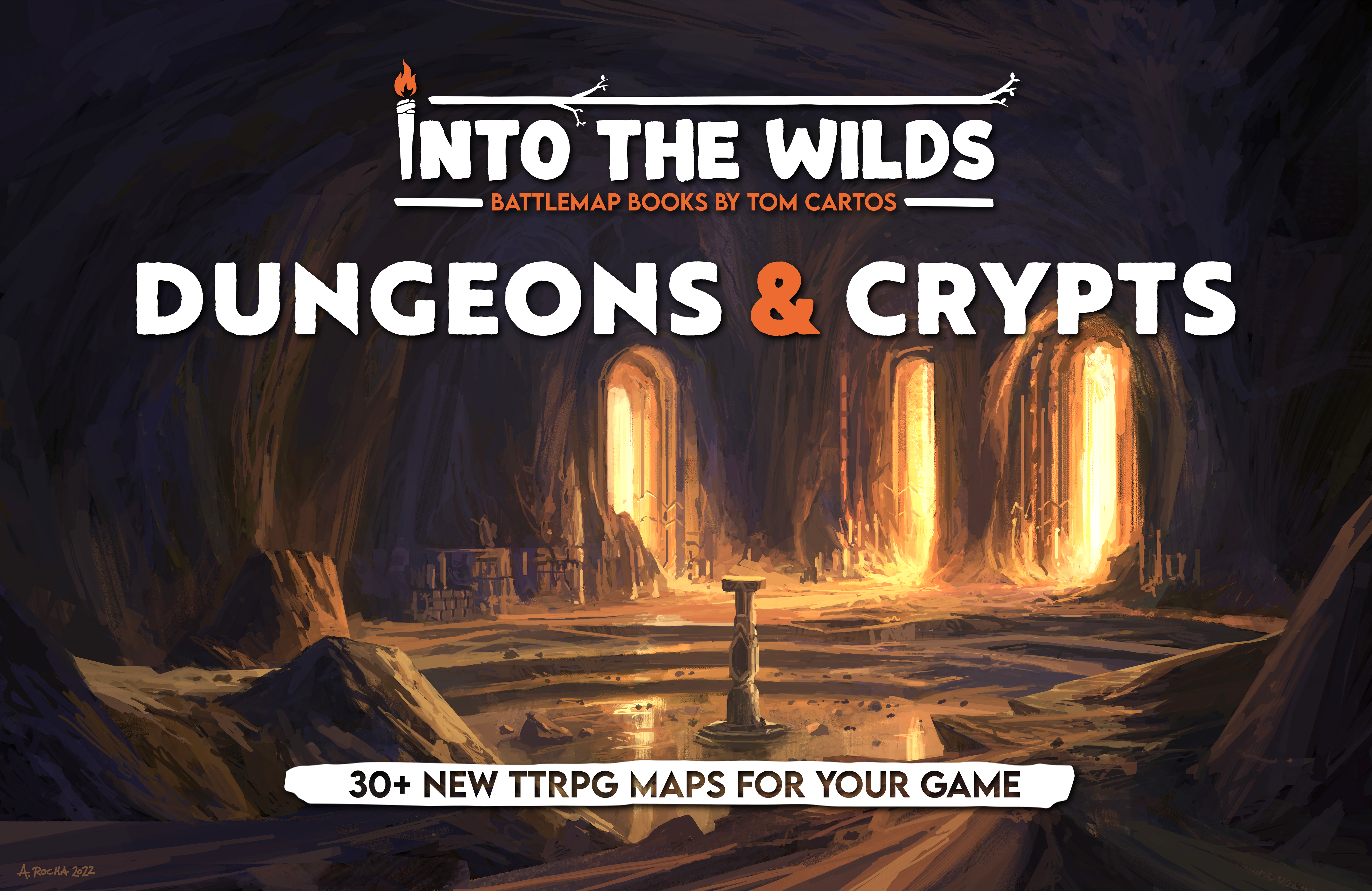 Into the Wilds Battlemap Books: Dungeons and Crypts 