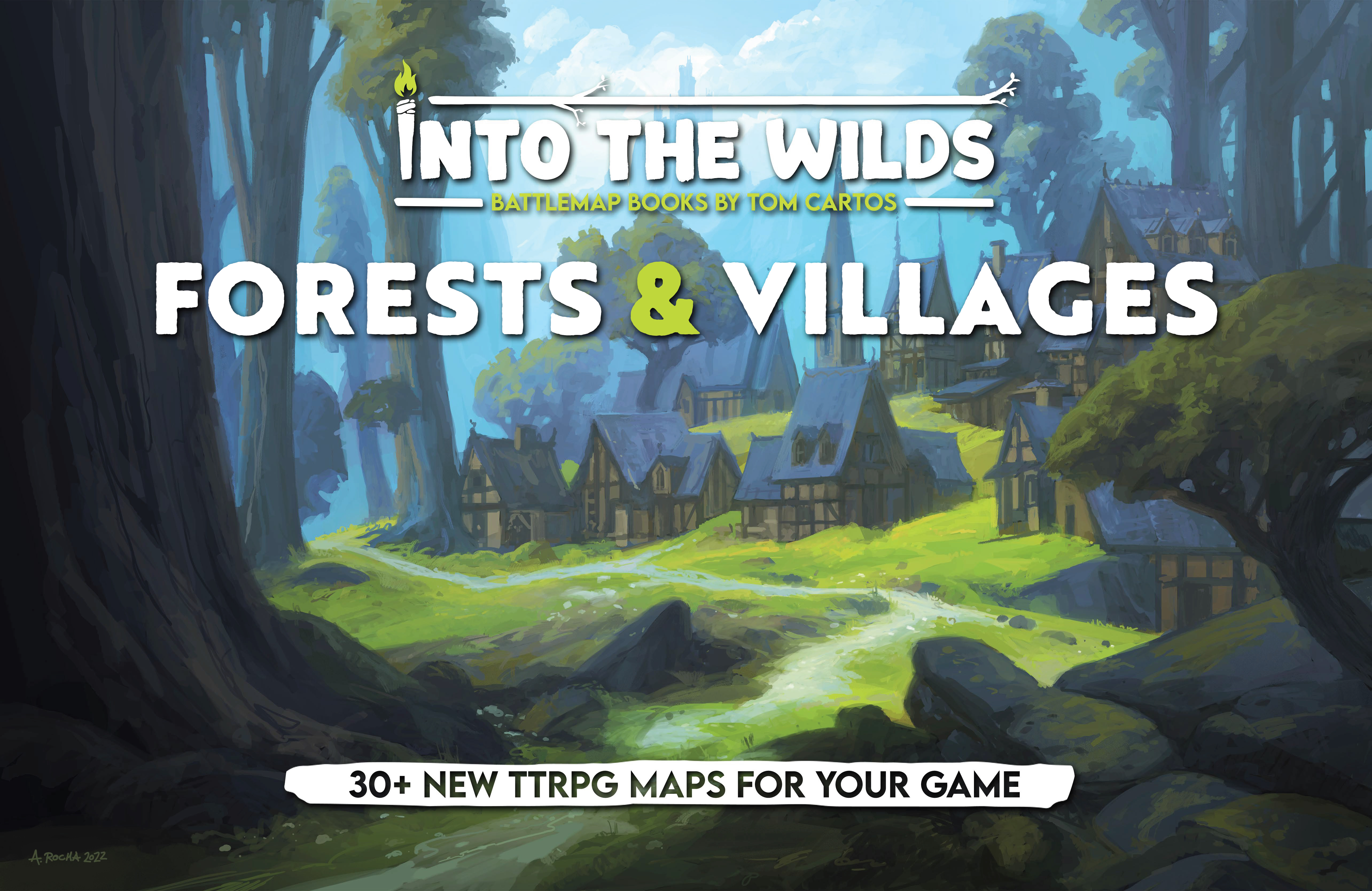 Into the Wilds Battlemap Books: Forest and Villages 