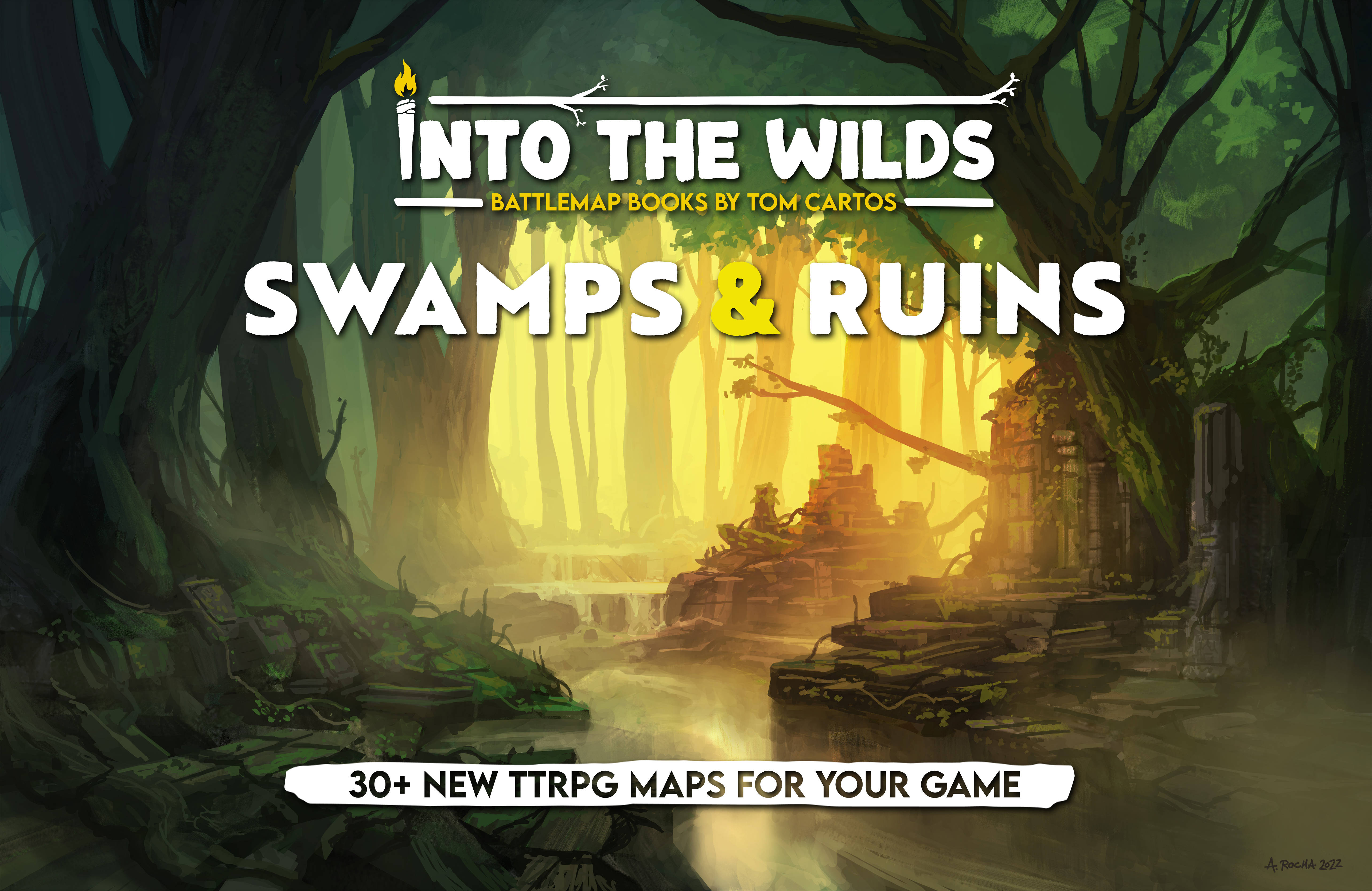 Into the Wilds Battlemap Books: Swamps and Ruins 