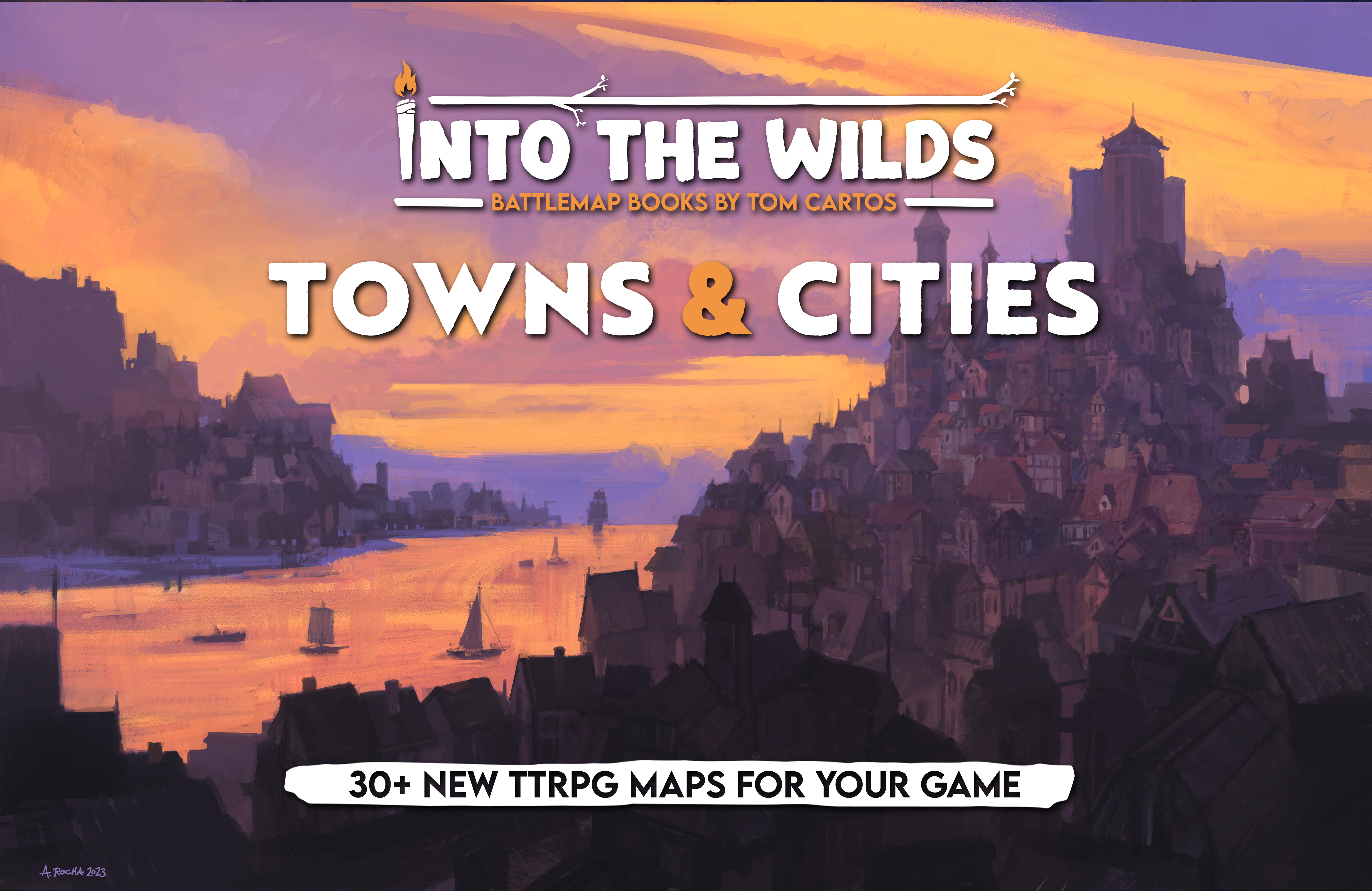 Into the Wilds Battlemap Books: Towns and Cities 