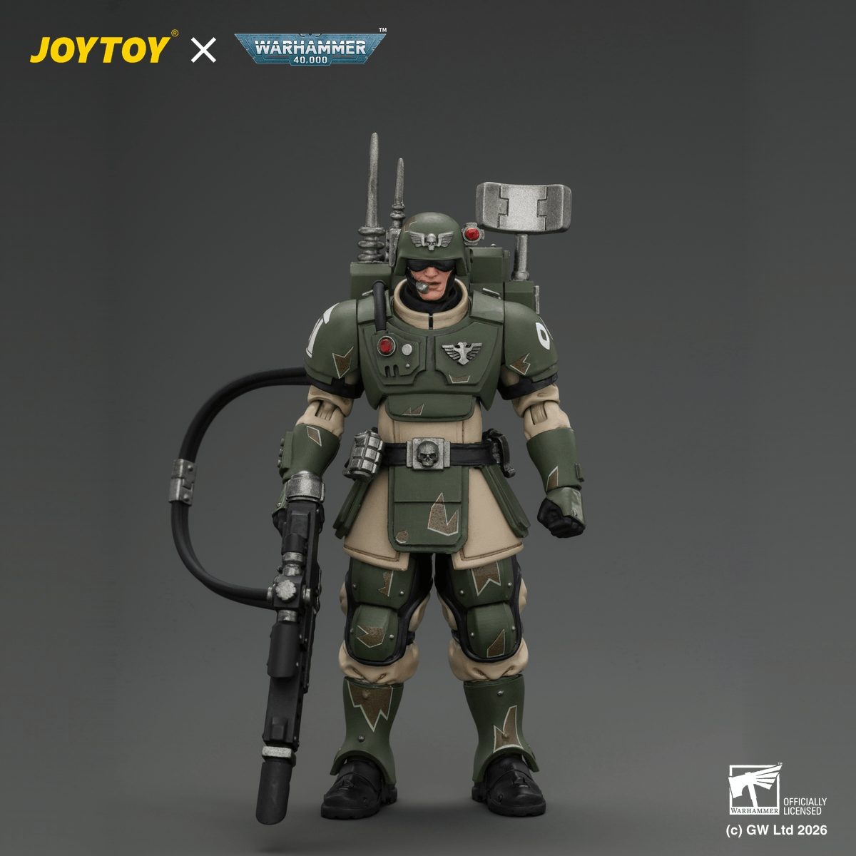 Joytoy: Warhammer 40K: Astra Militarum Kasrkin 3 with Hot-shot Lasgun and Vox-caster 