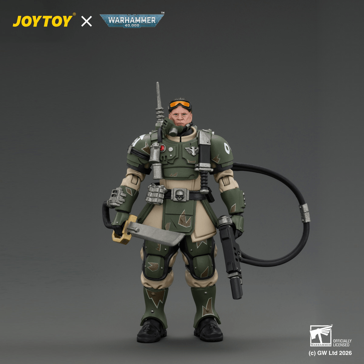 Joytoy: Warhammer 40K: Astra Militarum Kasrkin 7 with Hot-shot Laspistol and Power Sword 