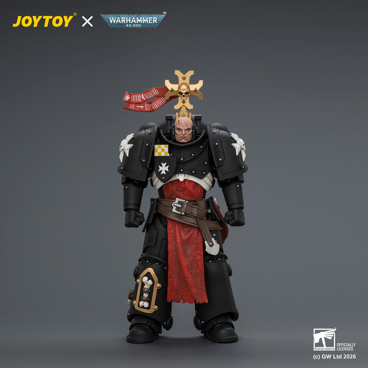 Joytoy: Warhammer 40K: Black Templars Execrator 1 with Crozius Arcanum and Master-Crafted Power Weapon 