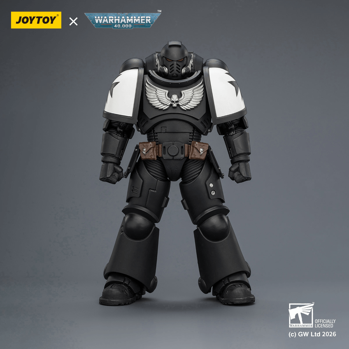 Joytoy: Warhammer 40K: Black Templars Intercessor with Bolt Rifle, Bolt Pistol and Chainsword 