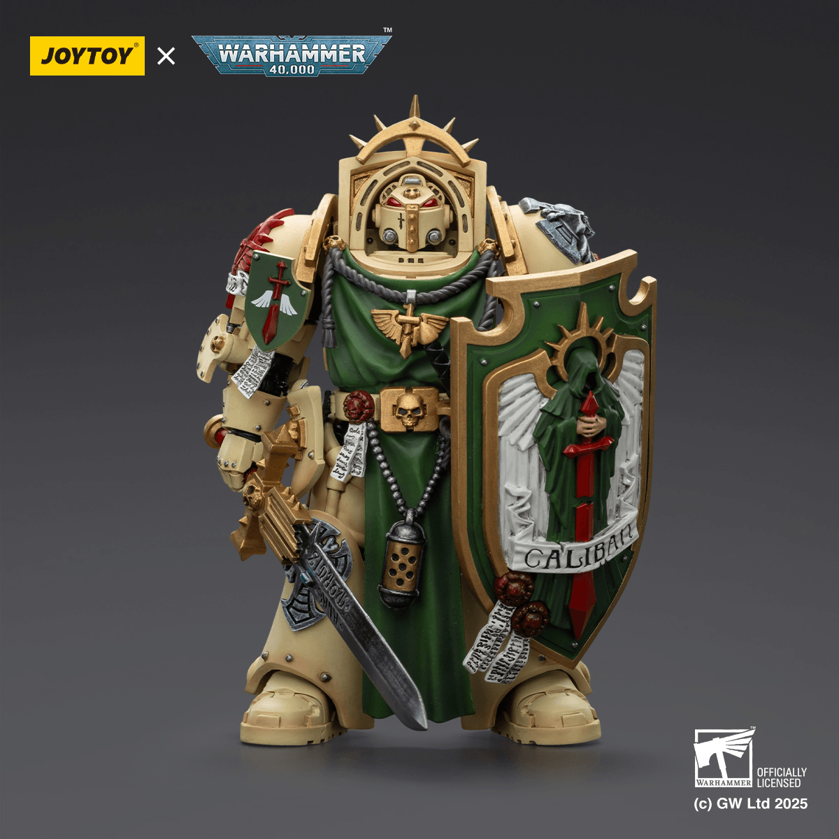 Joytoy: Warhammer 40K: Dark Angels: Deathwing Knight 1 With Power Sword Storm Shield and Teleport Homer 